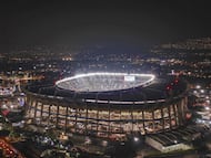 Imagen panorámica del Estadio Azteca previo a un partido del América.
