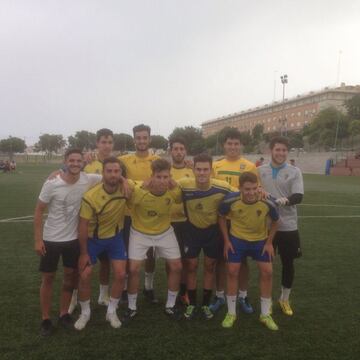 Manu Vallejo y Diego González, en el Juvenil del Cádiz.