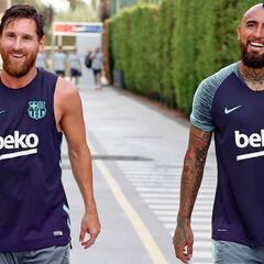 La emotiva despedida de Lionel Messi a Arturo Vidal