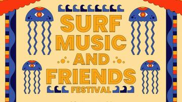 Cartel del festival Surf, Music and Friends de Valencia, del 9 al 12 de junio del 2022. 