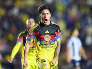 Alejandro Zendejas celebrates his goal 1-0 of America during the 5th round match between America and Monterrey as part of the Liga BBVA MX, Torneo Clausura 2026 at Ciudad de los Deportes Stadium, on February 07, 2026 in Mexico City, Mexico.