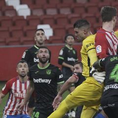 Los penaltis de Cuéllar avivan el debate en la portería del Leganés