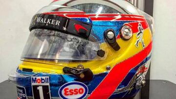 El casco de Alonso para el GP de Singapur.