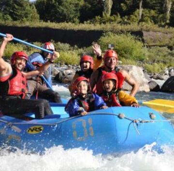 Nico Peric hizo rafting en el Trancura.