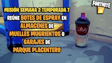 &iquest;D&oacute;nde est&aacute;n los botes de espray en almacenes de Muelles Mugrientos o garajes de Parque Placentero en Fortnite?