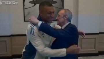 Florentino saludó a la plantilla antes de la final: lo de Vinicius y Mbappé lo tienen que ver