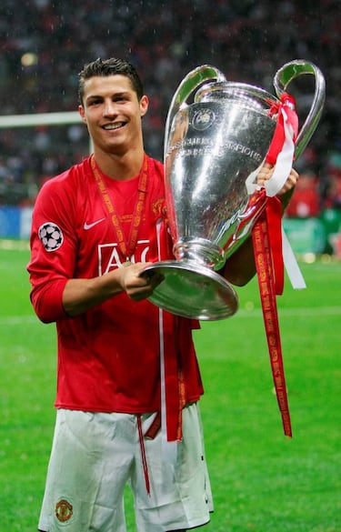 Cristiano Ronaldo. La primera Champions League que conquistó el portugués fue con el Manchester United en la temporada 2007-08.