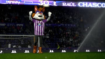 VALLADOLID, SPAIN - SEPTEMBER 27: Pepe Zorrillo, mascot of Real Valladolid CF is seen prior to the LaLiga match between Real Valladolid CF and RCD Mallorca at Jose Zorrilla on September 27, 2024 in Valladolid, Spain. (Photo by Octavio Passos/Getty Images)