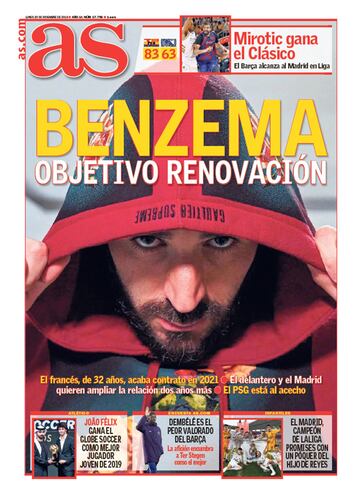 Las portadas de AS de diciembre