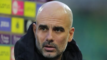 Soccer Football - Premier League - Norwich City v Manchester City - Carrow Road, Norwich, Britain - February 12, 2022 Manchester City manager Pep Guardiola before the match REUTERS/Chris Radburn EDITORIAL USE ONLY. No use with unauthorized audio, video, d