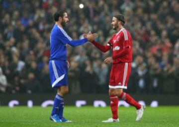 David Beckham y Robert Pires.