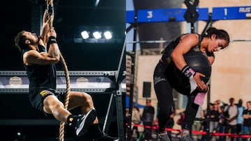 Aniol Ekai y María Granizo compitiendo en CrossFit.
