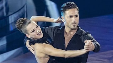 Bustamante y Yana Olina, durante un concierto del cántabro