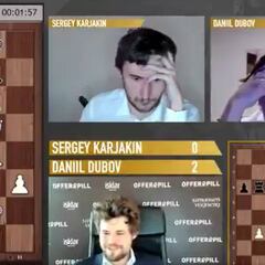 Carlsen y su ayudante Dubov ponen un pie en semifinales