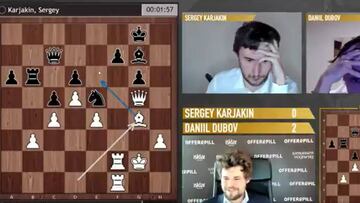 Carlsen y su ayudante Dubov ponen un pie en semifinales