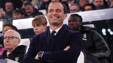 Allegri celebra el triunfo ante el Atlético de Madrid.