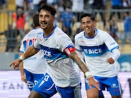Futbol, Huachipato vs Universidad Catolica.
Semifinal Supercopa 2026.
El jugador de Universidad Catolica Fernando Zampedri celebra tras marcar su segundo gol contra Huachipato durante la semifinal de la Supercopa disputada en el estadio Sausalito de Vina del Mar, Chile.
20/01/2026
Andres Pina/Photosport
Football, Huachipato vs Universidad Catolica.
2025 Supercopa Championship semifinal.
Universidad Catolica’s player Fernando Zampedri celebrates after scoring his second goal against Huachipato during the Supercopa Championship semifinal match at the Sausalito stadium in Vina del Mar, Chile.
20/01/2026
Andres Pina/Photosport