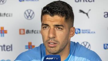 El delantero del Atlético de Madrid apareció en conferencia de prensa en la previa de los dos decisivos partidos de Eliminatorias que disputará con Uruguay.