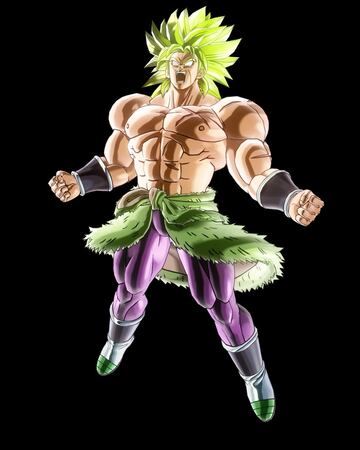 Broly concentra su poder. 