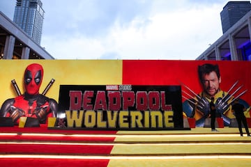 Cartel de la película 'Deadpool and Wolverine' en la premier mundial en Nueva York. 