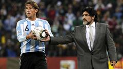 El mensaje de Maradona a Heinze por el regreso del Bicho