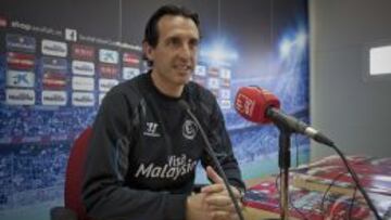 Emery, en rueda de prensa.