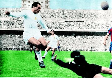 Este zamorano corajudo llevó el 7 en el Madrid que pasó a la historia por ganar la 1ª Copa de Europa. Fue en París ante el Stade de Reims (4-3) y formó delantera con Marsal, Di Stéfano, Rial y Gento.