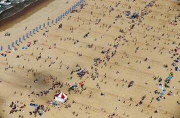 Espectaculares imágenes del récord de voley playa