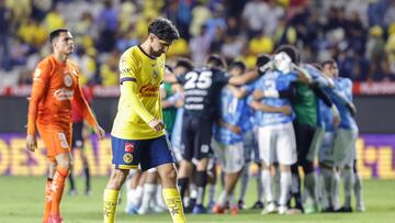 Diego Valdes of America during the 14th round match between Pachuca and America as part of the Liga BBVA MX, Torneo Clausura 2025 at Hidalgo Stadium, on April 05, 2025 in Pachuca, Hidalgo, Mexico.