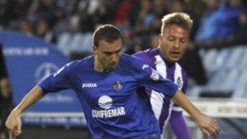Mané durante el Getafe-Valladolid.