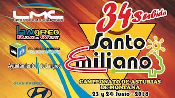Cartel de la 34ª edición de la subida a Santo Emiliano.