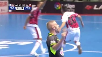 Bendita locura de futsal: a 44" del final, 3-5 para el Barça y llegó el torbellino murciano