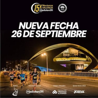 La 15K Nocturna de Valencia se pospone al 26 de septiembre