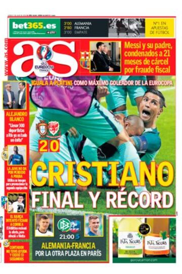 Las portadas de AS de julio