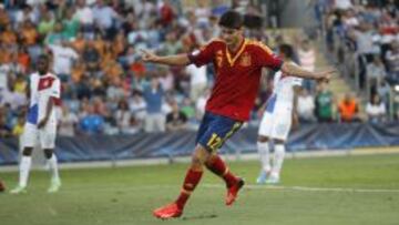 Morata celebra el 1-0.