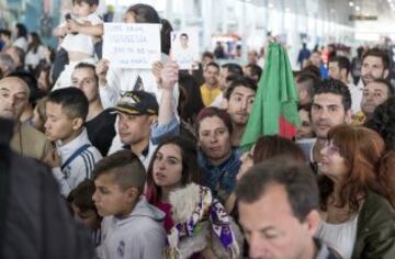 El Real Madrid, aclamado a su llegada a Vigo