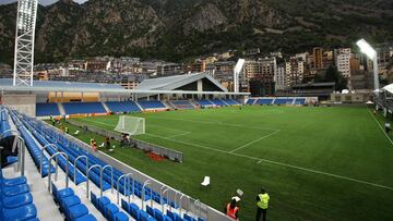 El estadio nacional de Andorra fue remodelado en 2014 y tiene capacidad para 3.500 espectadores. Cristiano comparece hoy con su selecci&oacute;n.