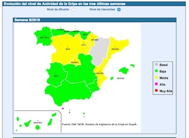 Mapa interactivo de la gripe en España: consulta el riesgo en tu ciudad