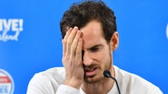 El tenista del Reino Unido Andy Murray comparece durante una rueda de prensa con motivo del torneo internacional de tenis de Brisbane (Australia).