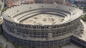 Estado de las obras del futuro estadio del Valencia. 