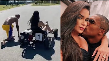 Douglas Costa reta a su novia a la carrera más loca