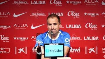 Jagoba Arrasate, entrenador del RCD Mallorca, en la rueda de prensa previa al partido de Copa contra el Deportivo.