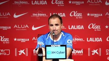 Jagoba Arrasate, entrenador del RCD Mallorca, en la rueda de prensa previa al partido de Copa contra el Deportivo.