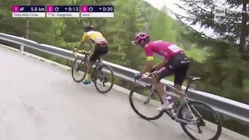 El crack español del Giro sub 23 en un ataque a 5,5 km de meta