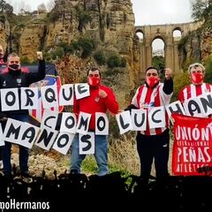 Las peñas del Atleti mandan su apoyo al equipo para la final de Salzburgo