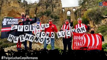 Las peñas del Atleti mandan su apoyo al equipo para la final de Salzburgo