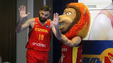 Pierre Oriola, durante la presentaci&oacute;n de la Selecci&oacute;n espa&ntilde;ola.