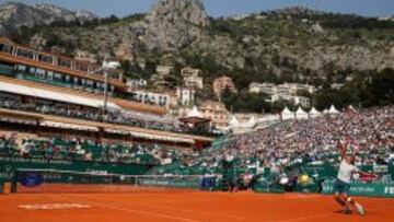 Nadal en su partido contra Marinko Matosevic