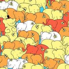 Reto visual: ¿Puedes encontrar el corazón escondido entre los elefantes?