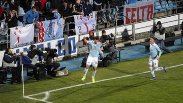 Celebraci&oacute;n de Nolito tras marcar en el Coliseum en 2016.